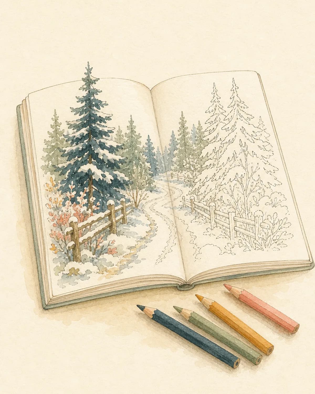 First Snow Coloring Pages — placeholder cover