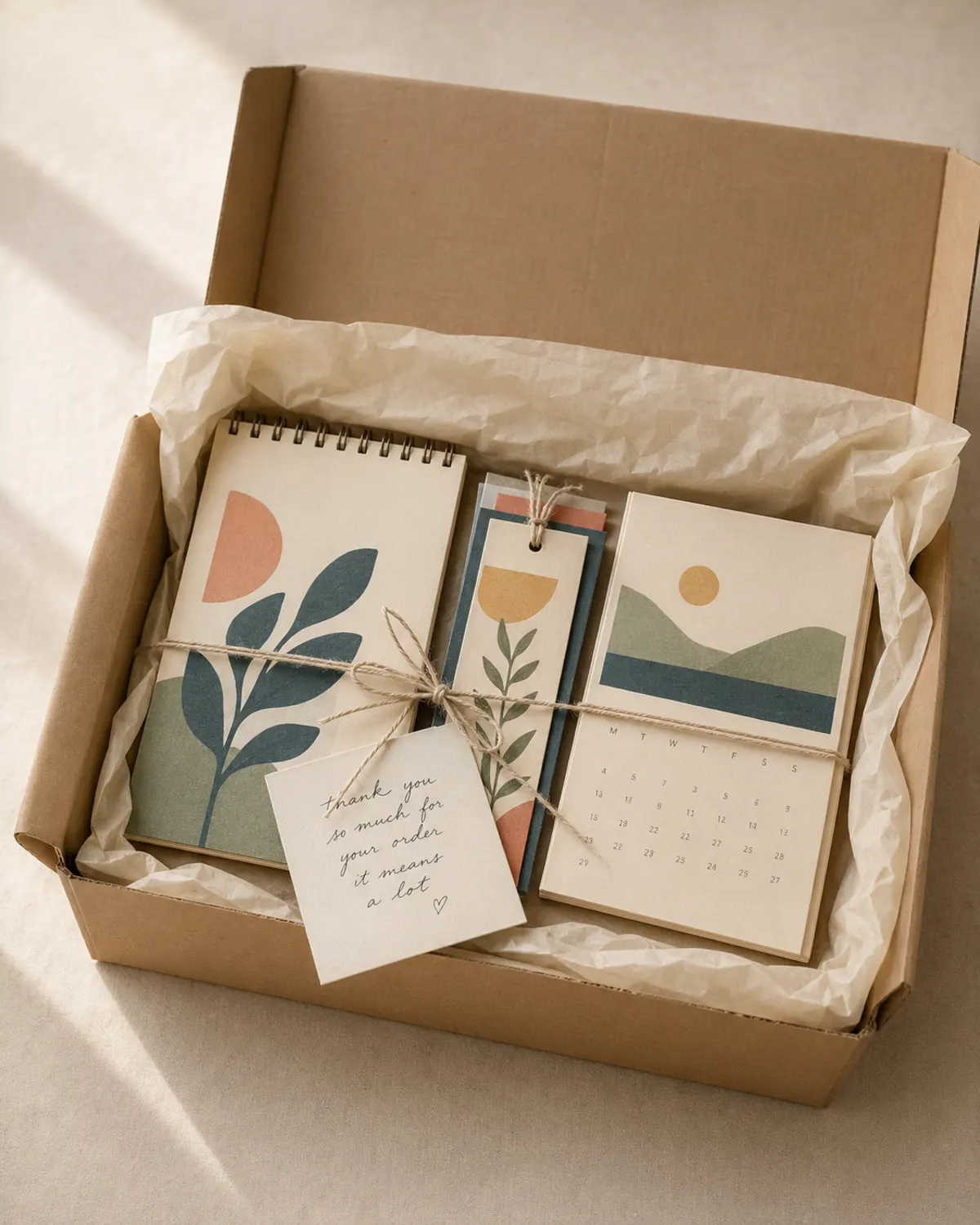 Linen weekly notepad