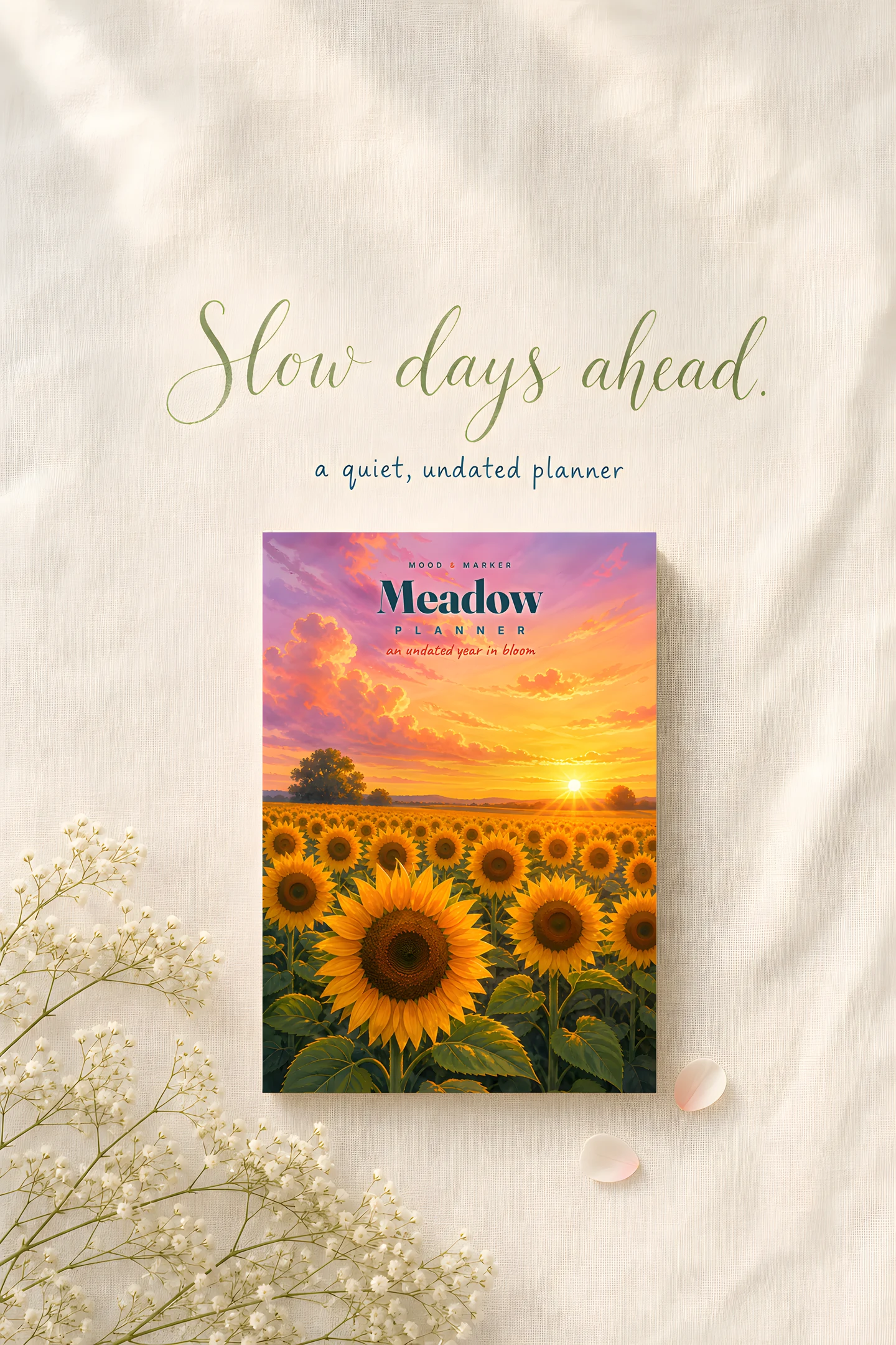 Slow days ahead — the Meadow Planner on soft linen