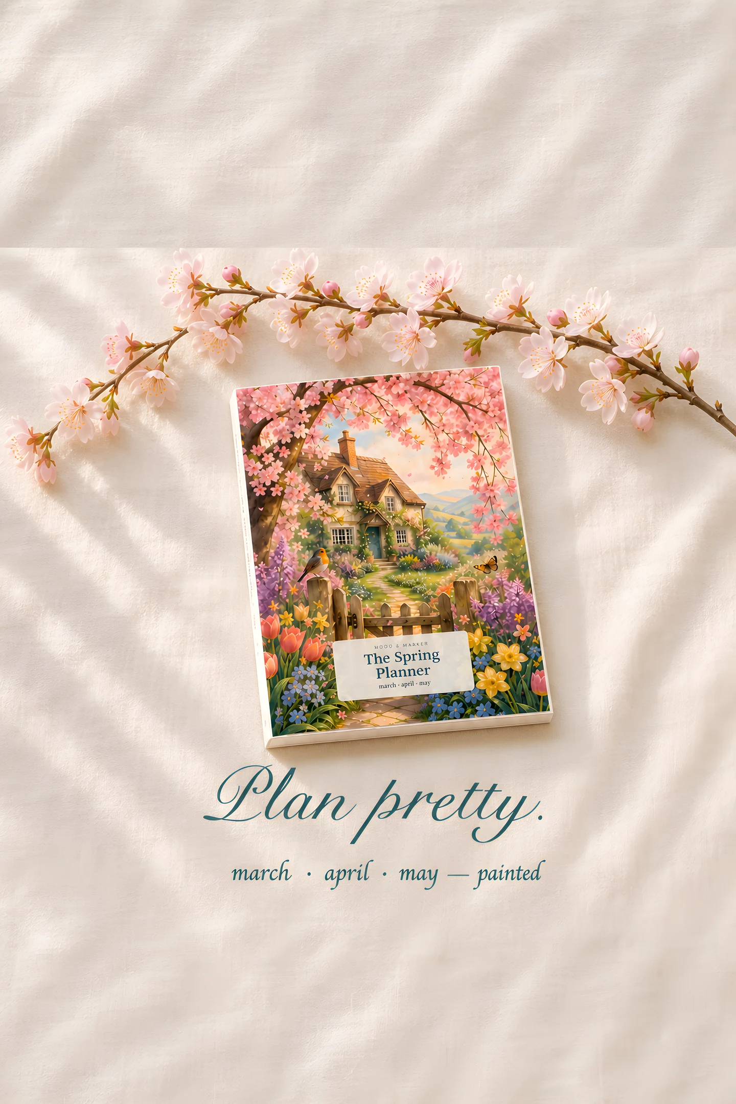 Plan pretty — The Spring Planner among cherry blossoms
