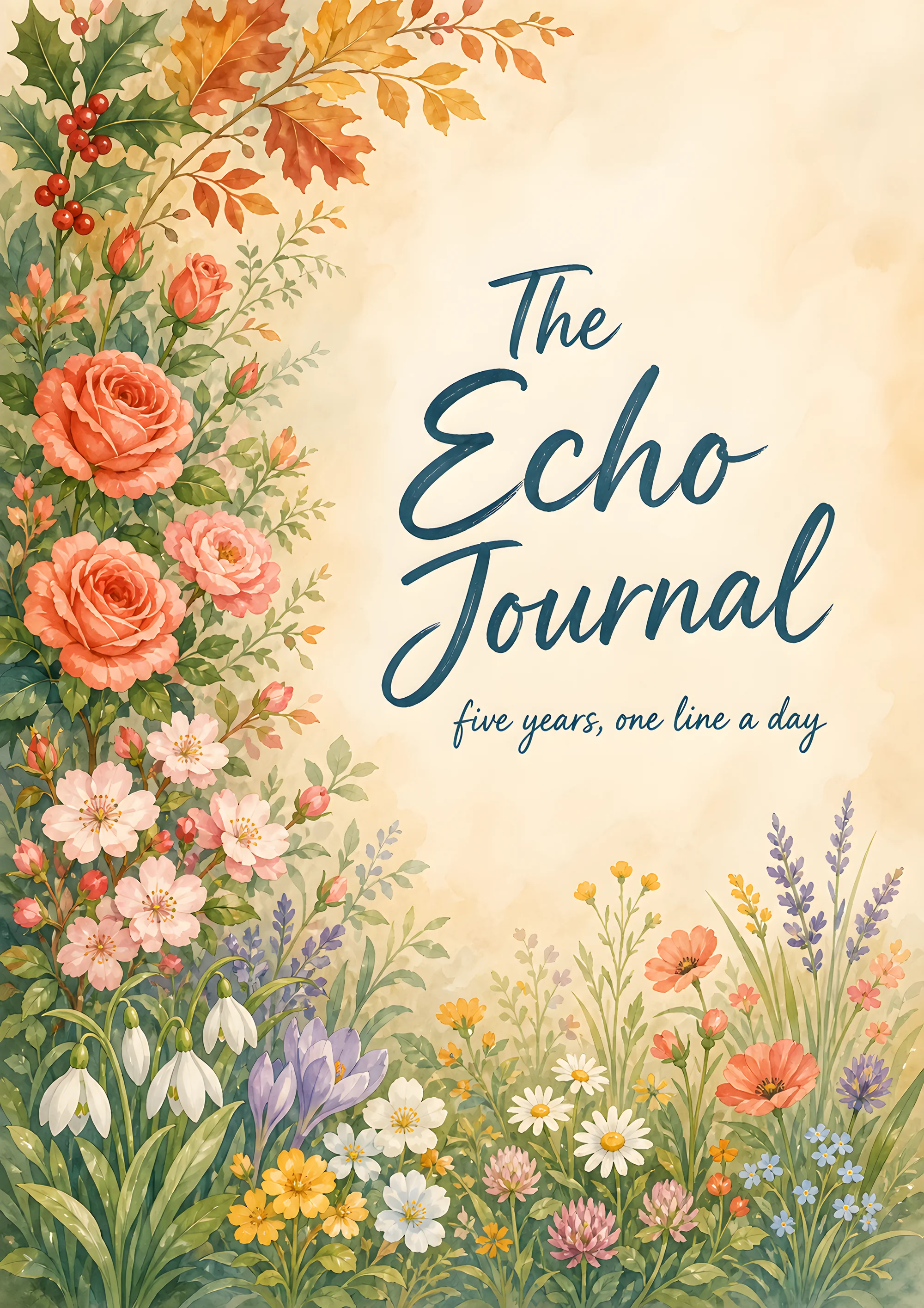 The Echo Journal — painted floral keepsake cover